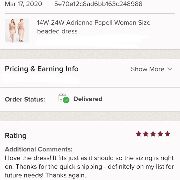 14W-24W Adrianna Papell Woman Size beaded dress - Picture 9 of 14